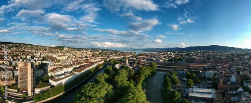 aerial view of Zurich Switzerland