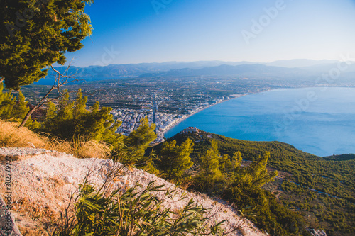 Panorama Koryntu Peloponez Grecja