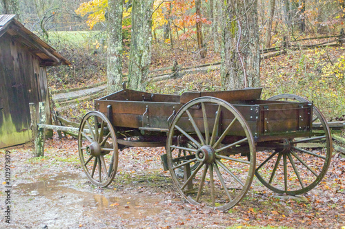 Old wooden wagon