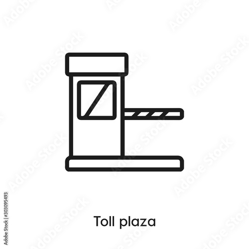 toll plaza icon vector