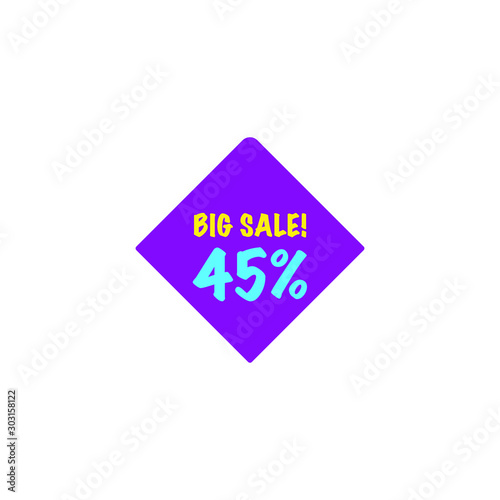Sale discount icons. Special offer price signs. Speech bubbles or chat symbols. Colored elements. Vector