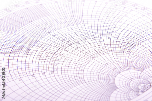 Abstract close up of Smith chart