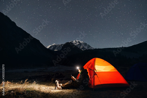 Camping in the Night Mountains