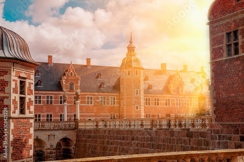 Beautiful Medieval Rosenborg Castle in Copenhagen, Denmark.