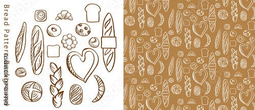 手描きのパンのパターン