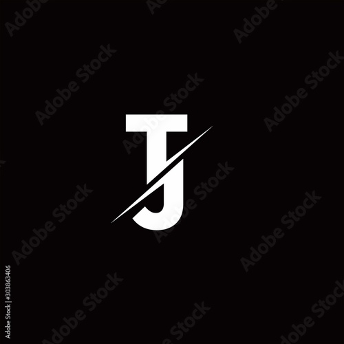 TJ Logo Letter Monogram Slash with Modern logo designs template