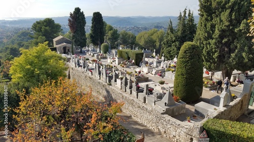 Saint-Paul-de-Vence, France. Nov 02, 2017. Saint Paul Town Cemetery. Famous people buried in Saint-Paul de Vence's cemetery include Marc Chagall.