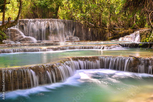 Kuangsi Waterfall in Luang Prabang, Laos