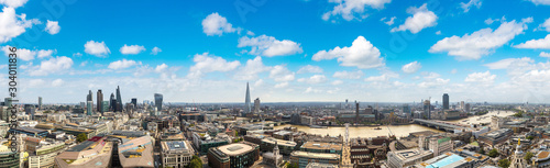 Panoramic aerial view of London