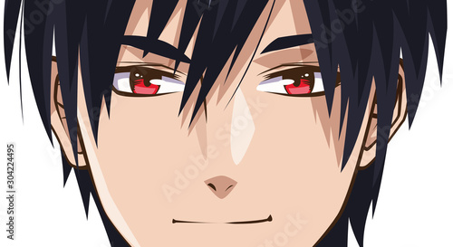 face young man anime style character
