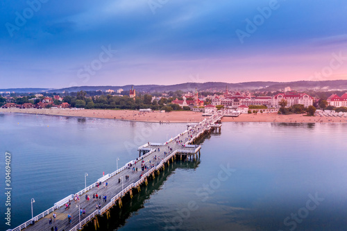 Sopot Pier aerial view