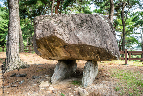 Dolmen of table type called Chief Dolmen at Gochang dolmens site South Korea