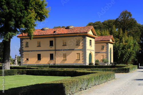 ancient villa castelbarco in vaprio d'adda village in italy