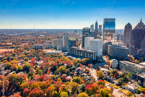 Where suburban houses and downtown Atlanta buildings meet