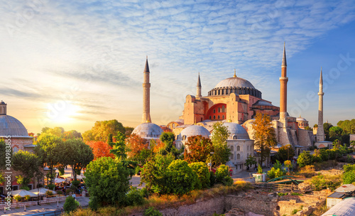 Hagia Sophia, the former cathedral and an Ottoman Mosque, a famous place of visit in Istanbul