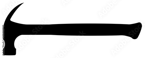 gz598 GrafikZeichnung - german: Zimmermannshammer Symbol. english: claw hammer icon. simple template isolated on white background - 2komma5zu1 xxl g8731