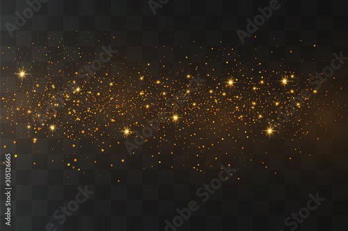 Gold sparks, stars