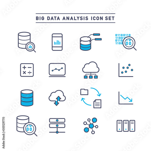 BIG DATA ANALYSIS ICON SET