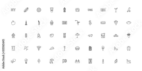 bundle of new york city set icons