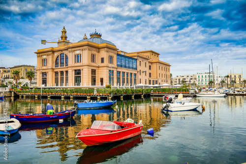 Margherita Theater. Panoramic view of Bari. Puglia, Italy. 