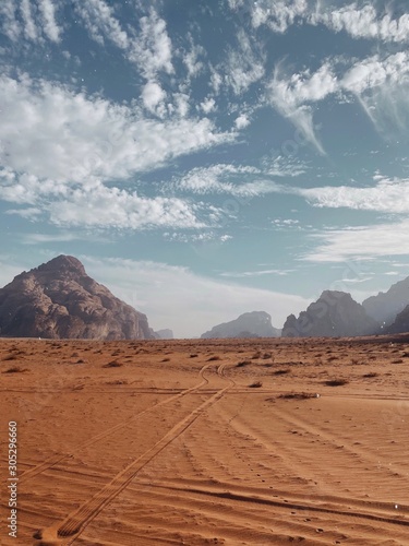 desert in wadi rum jordan