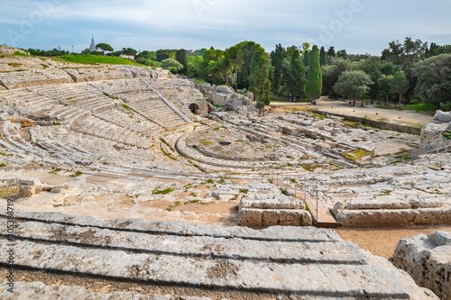 Greek theatre. Syracuse, Sicily, Italy
