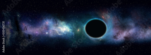 black hole star field