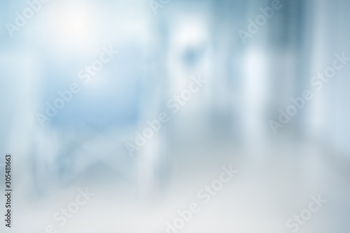 Abstract blurred hospital corridor path way for background usage