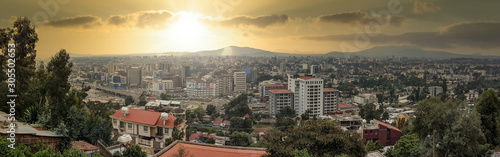 Panorama of the Capital City of Ethiopia, Addis Ababa