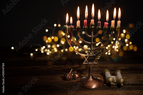 Concept of jewish holiday Hanukkah