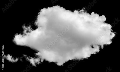 Isolated cloud over black