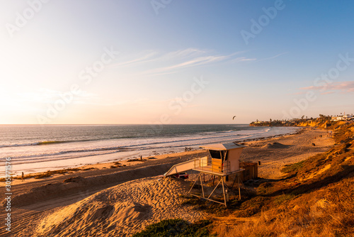 Sunset view at San Diego Beach, Pacific Beach, California