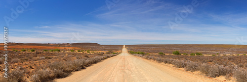 Dirt road through the Karoo in South Africa