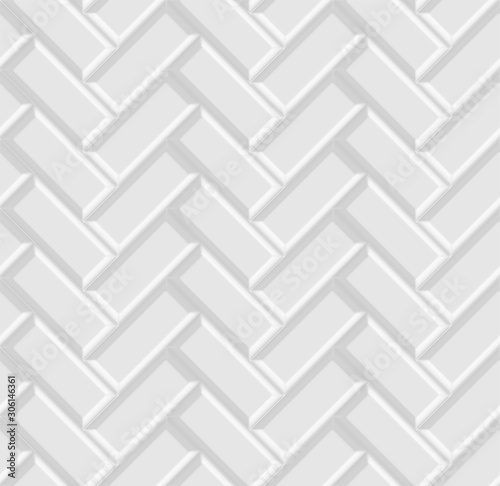Brick pavement vector seamless pattern, white scandinavian kitchen design interior style, ceramic background, typical city street sidewalk. Street historical masonry flooring decoration.