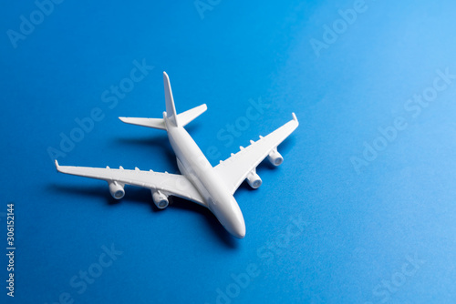 Airplane model for online ticket and tourism concept
