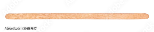 wooden stirrer coffee stick on an isolated white background