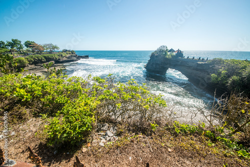 A beautiful view of Tanah Lot temple in Bali, Indonesia