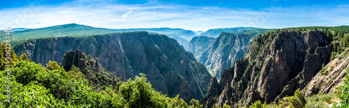 panoramic picture of the black gunnison national park in summer