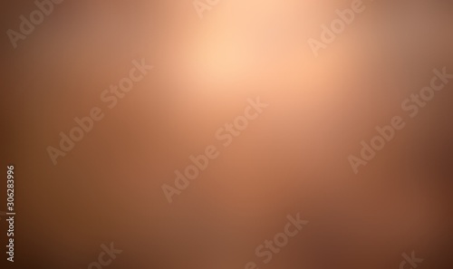 Golden beige blurred background. Defocus texture. Brown dusty widescreen image. Matte abstract illustration. Soft delicate shine top.
