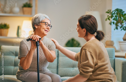 Happy patient and caregiver