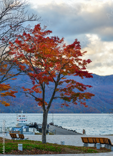 Lake Towada at autumn in Aomori, Japan