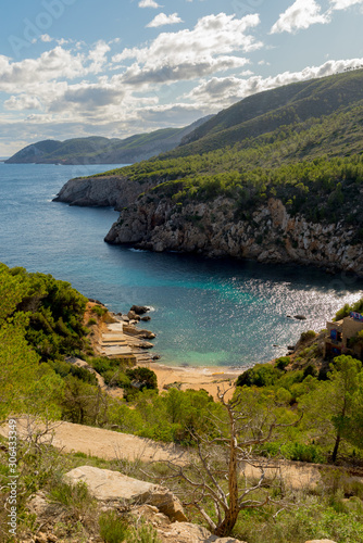 Landscapes of the island of Ibiza. Cala d en Serra, Sant Joan de Labritja, Ibiza.