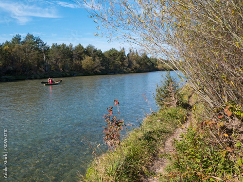 Kajak fahren auf der Isar