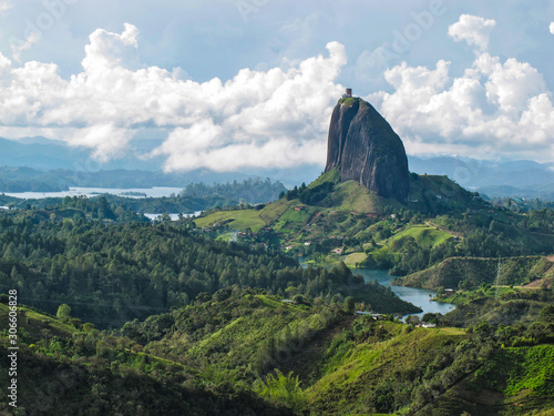 view of el peñol in guatape colombia