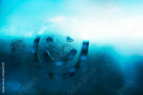 sorriso, smile, vetro appannato, vetro, ottimismo, 