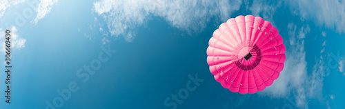 Air balloon flying in the sunshine