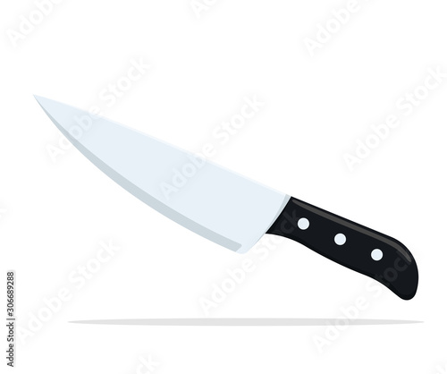 Knife Weapon Vector The knife is sharp Used for cooking and is an essential equipment for chefs.