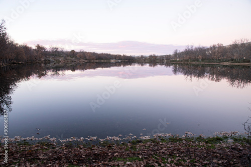 Pontoon reservoir in Segovia; Castilla and Leon; Spain; Europe