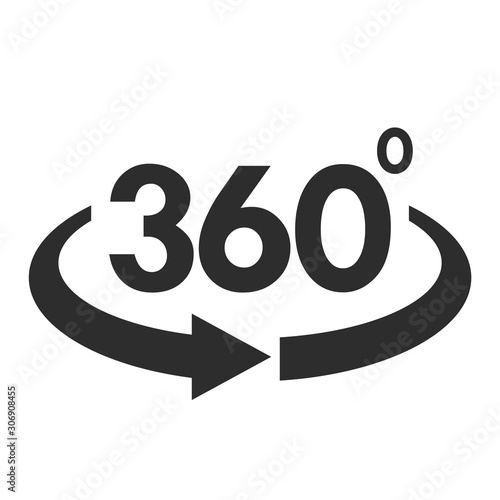 Angle 360 degree vector symbol