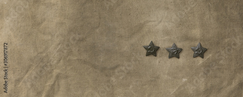 soviet star on a military tarp